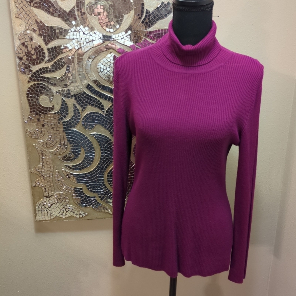 Worthington Purple Turtleneck S